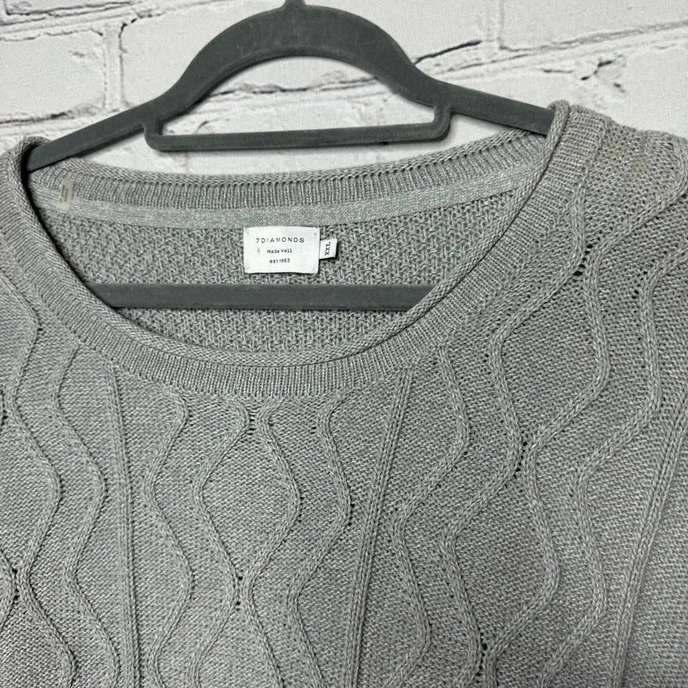 7 Diamonds Men’s Grey Sweater size XXL - Picture 3 of 7